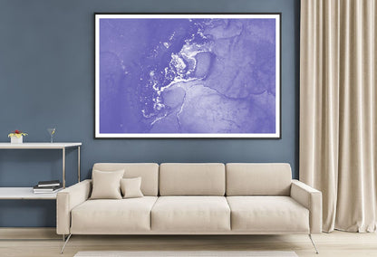 Purple & White Abstract Fluid Design Home Decor Premium Quality Poster Print Choose Your Sizes
