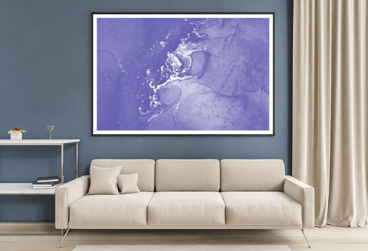 Purple & White Abstract Fluid Design Home Decor Premium Quality Poster Print Choose Your Sizes