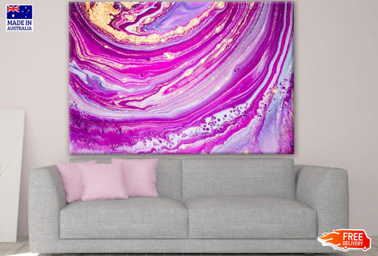 Pink & Gold Abstract Design Print 100% Australian Made