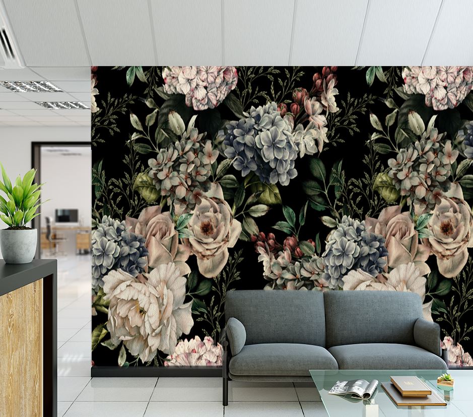 Wallpaper Murals Peel and Stick Removable Floral Design High Quality