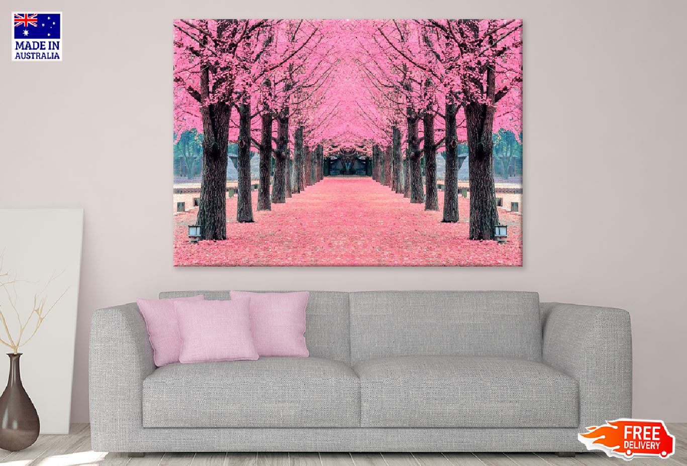 Pink Trees Photograph Nami Island Korea Print 100% Australian Made