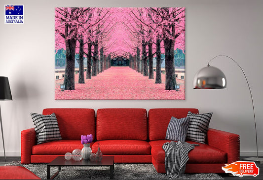 Pink Trees Photograph Nami Island Korea Print 100% Australian Made