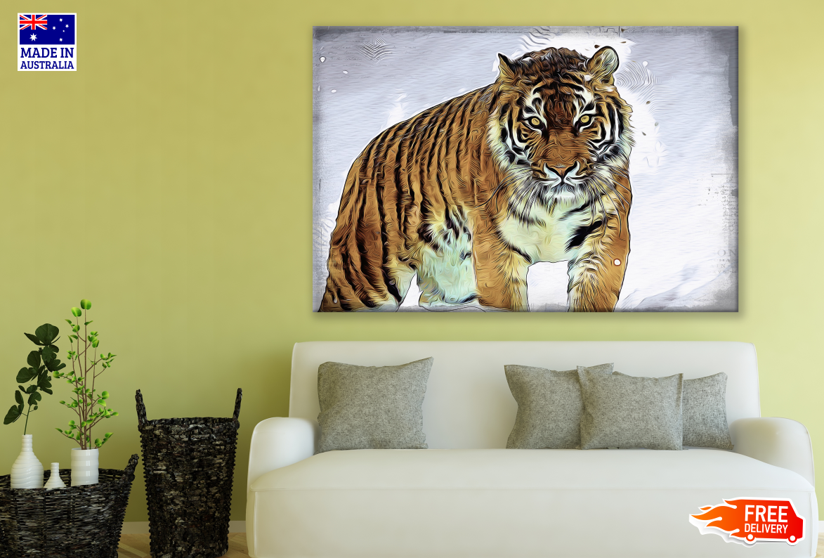 Tiger Face Abstract Design Print 100% Australian Made