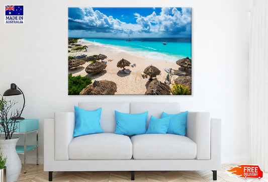 Rocky Curacao Beach View Photograph Print 100% Australian Made