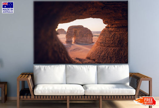 Rock Cave in a Valley Photograph Print 100% Australian Made