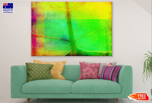 Green Yellow & Pink Abstract Design Print 100% Australian Made
