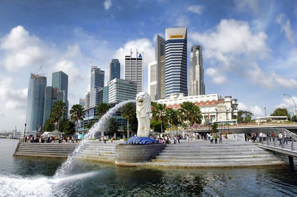 Merlion Park & Sky View Photograph, Singapore Print 100% Australian Made