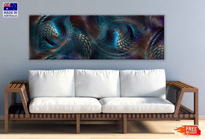 Panoramic Canvas Colorful Abstract Design High Quality 100% Australian Made Wall Canvas Print Ready to Hang
