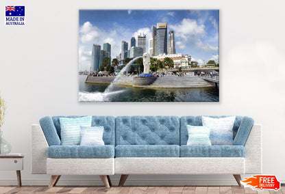 Merlion Park & Sky View Photograph, Singapore Print 100% Australian Made