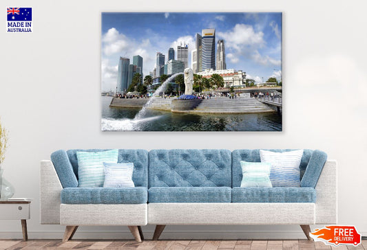 Merlion Park & Sky View Photograph, Singapore Print 100% Australian Made