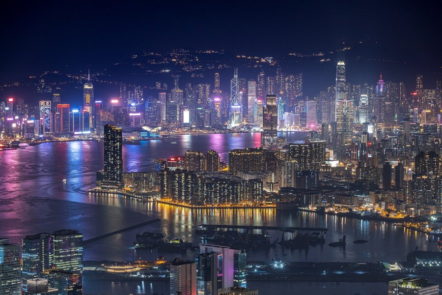 Hong Kong Cityscape Night View Photograph Print 100% Australian Made