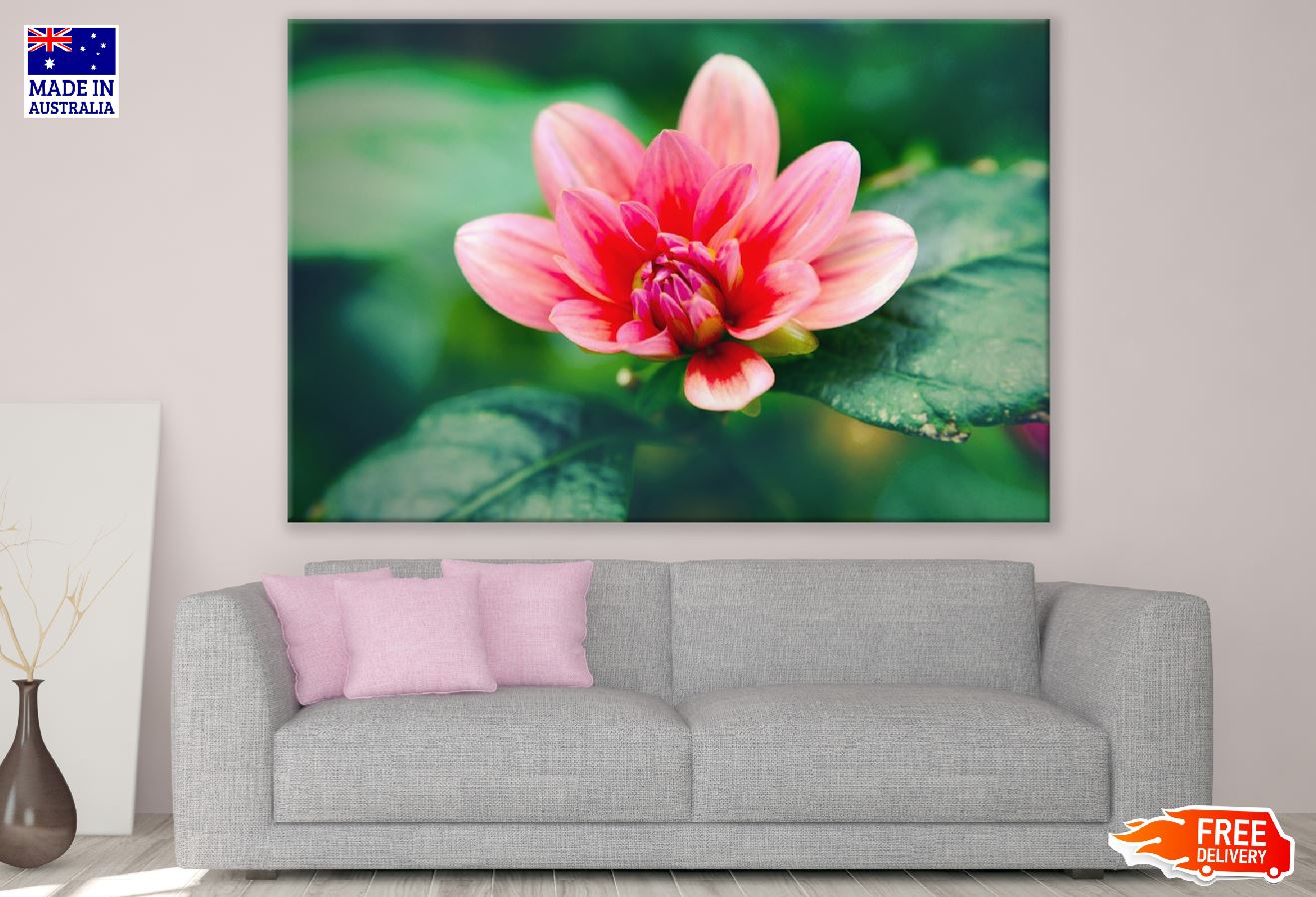 Blooming Pink Flower Closeup Photograph Print 100% Australian Made