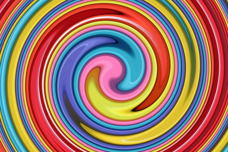 Colorful Spiral Abstract Design Print 100% Australian Made