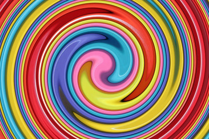 Colorful Spiral Abstract Design Print 100% Australian Made
