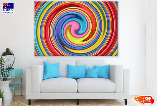 Colorful Spiral Abstract Design Print 100% Australian Made
