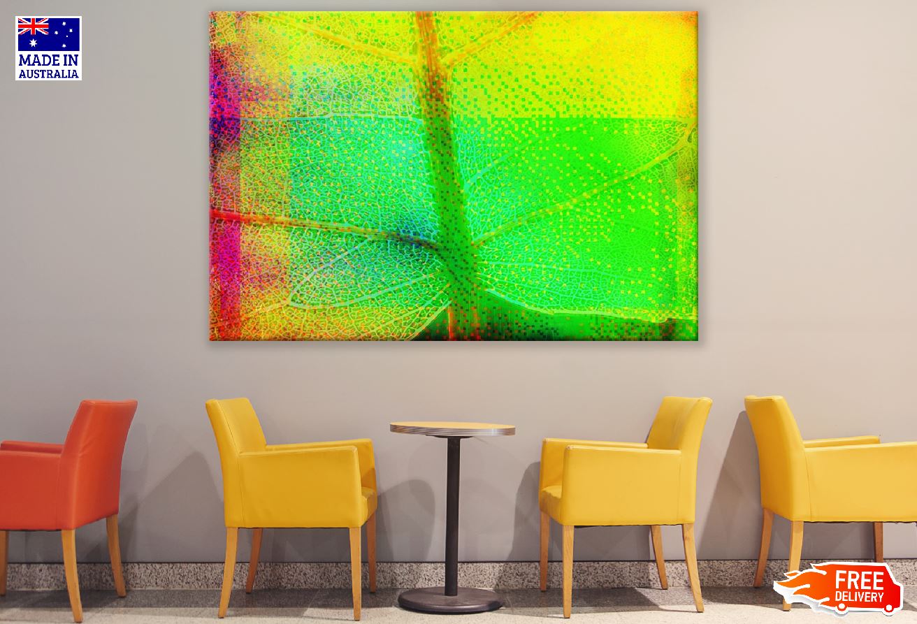 Green Yellow & Pink Abstract Design Print 100% Australian Made