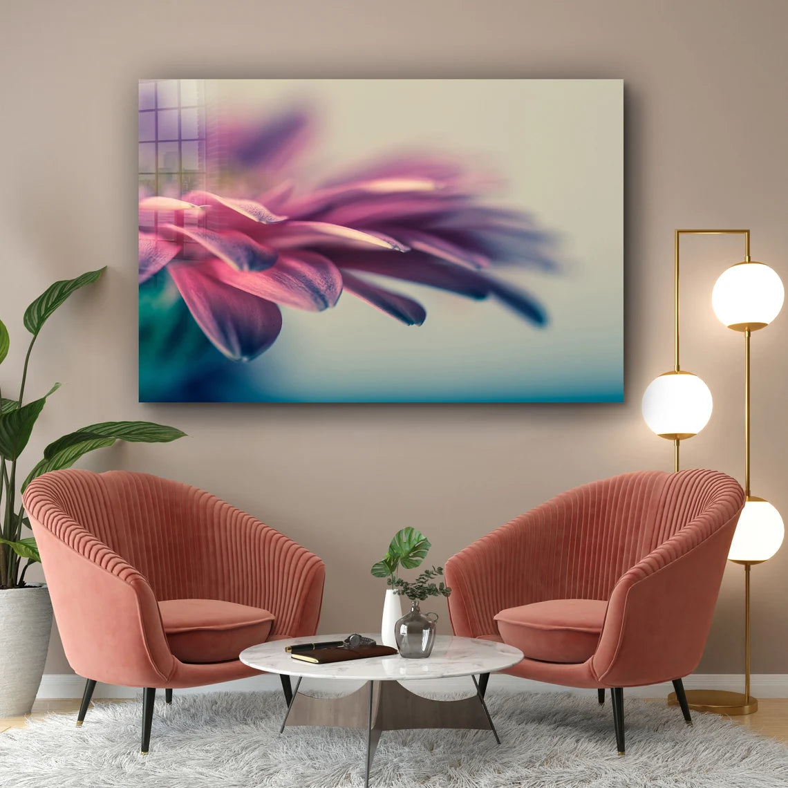 Pink Petals Closeup Print Tempered Glass Wall Art 100% Made in Australia Ready to Hang