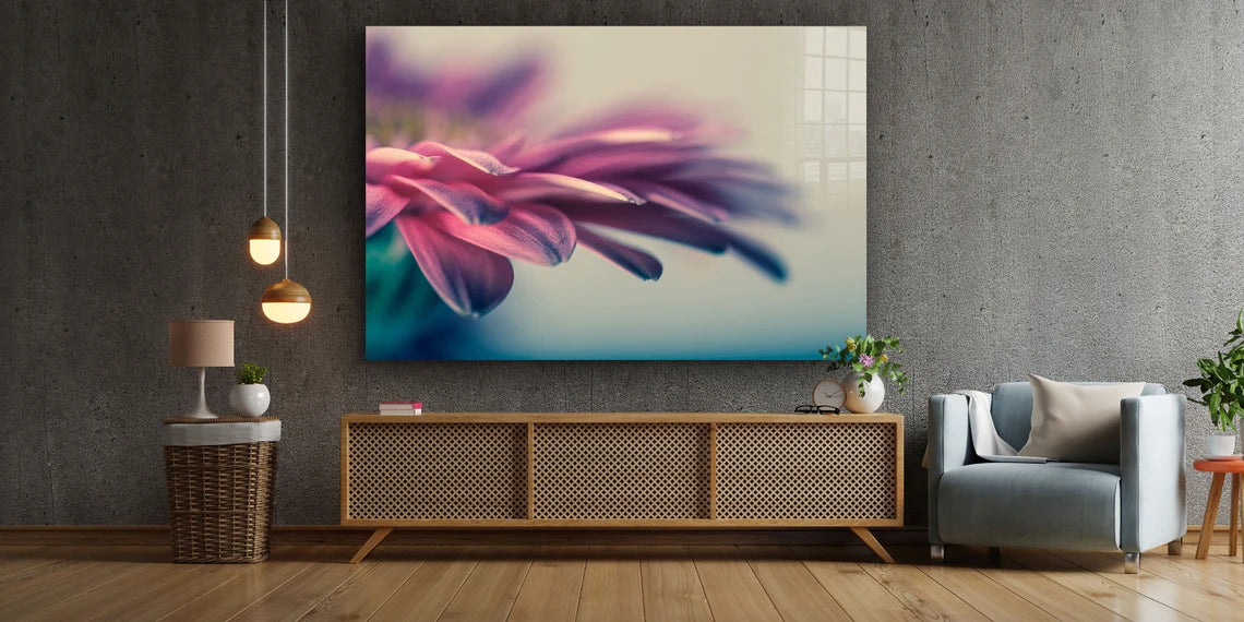 Pink Petals Closeup Print Tempered Glass Wall Art 100% Made in Australia Ready to Hang