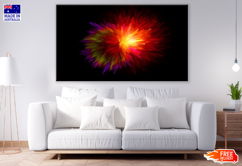 Black & Red Abstract Design Print 100% Australian Made
