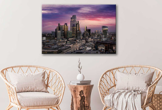 Bella Home Skyline View in Guangzhou China Print Canvas Ready to hang