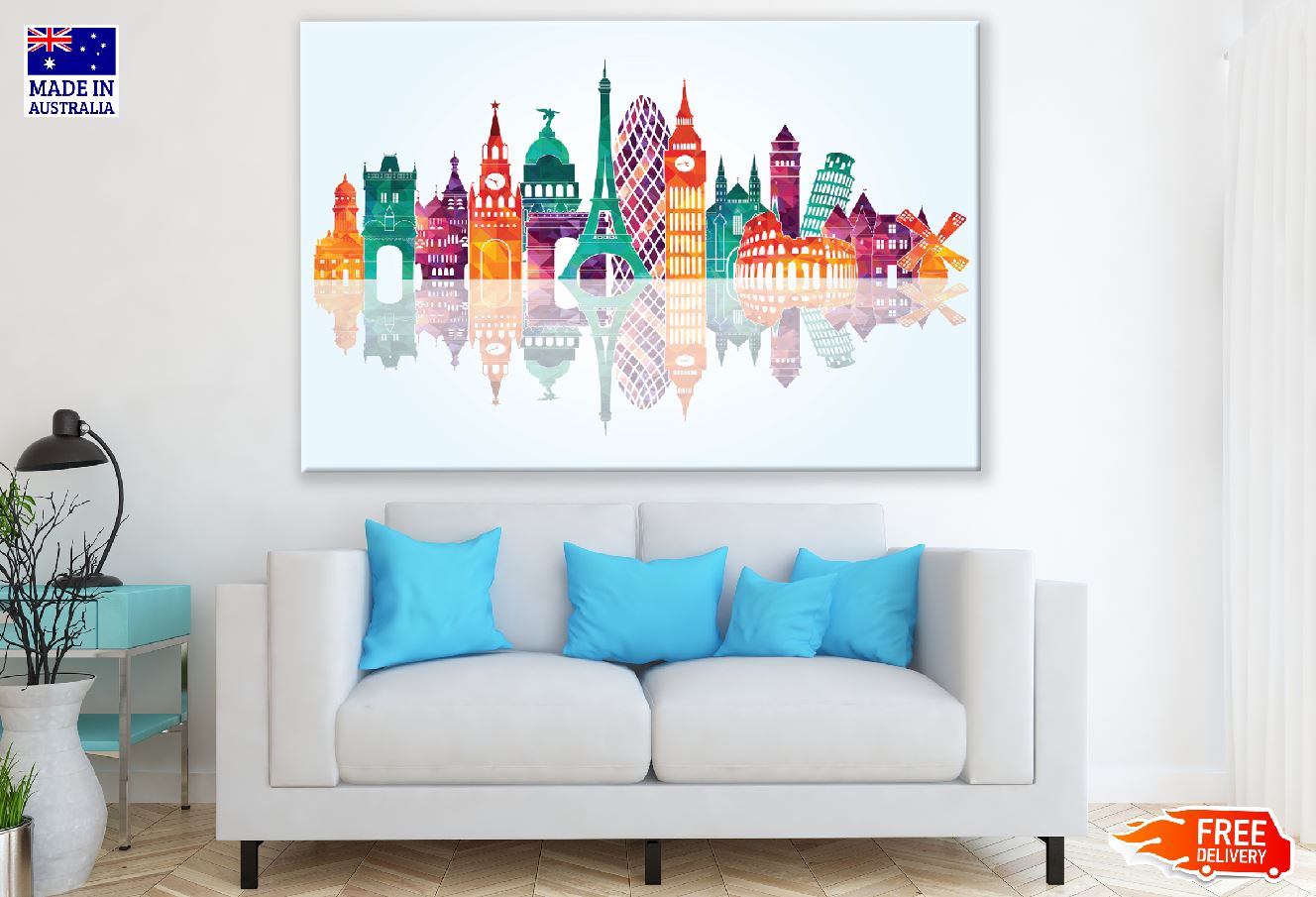 European Cities Illustrations Print 100% Australian Made