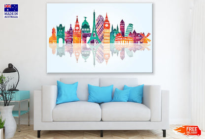 European Cities Illustrations Print 100% Australian Made