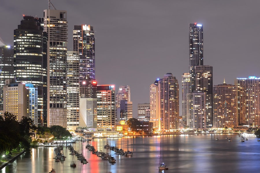 Southbank Brisbane, Australia Night View Print 100% Australian Made