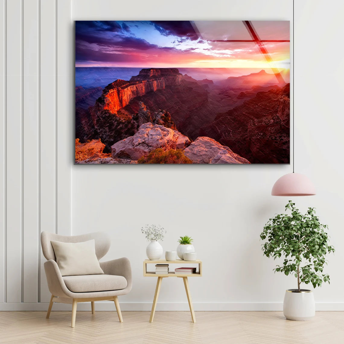 Mountain Sunset Scenery Photograph Acrylic Glass Print Tempered Glass Wall Art 100% Made in Australia Ready to Hang