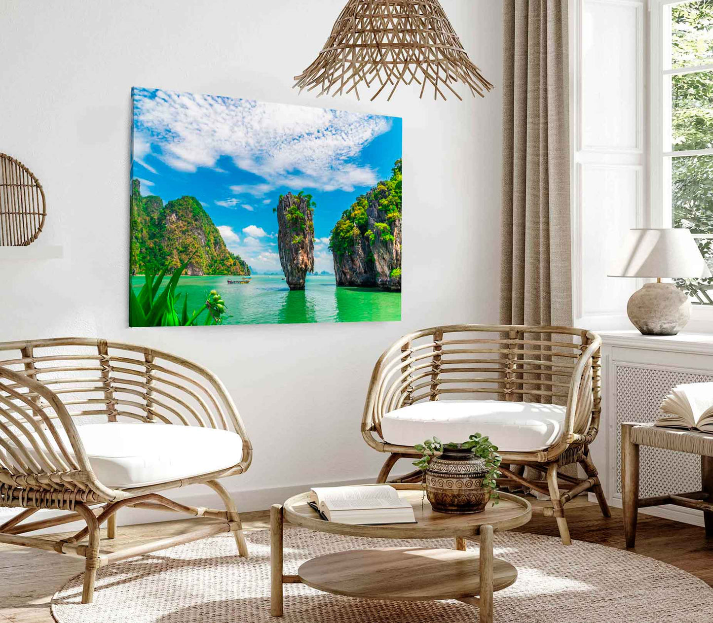 Bella Home Cliffs Over James Bond Island Bay Print Canvas Ready to hang