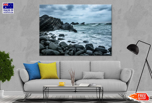 Rock Nearby Beach View Photograph Australia Print 100% Australian Made
