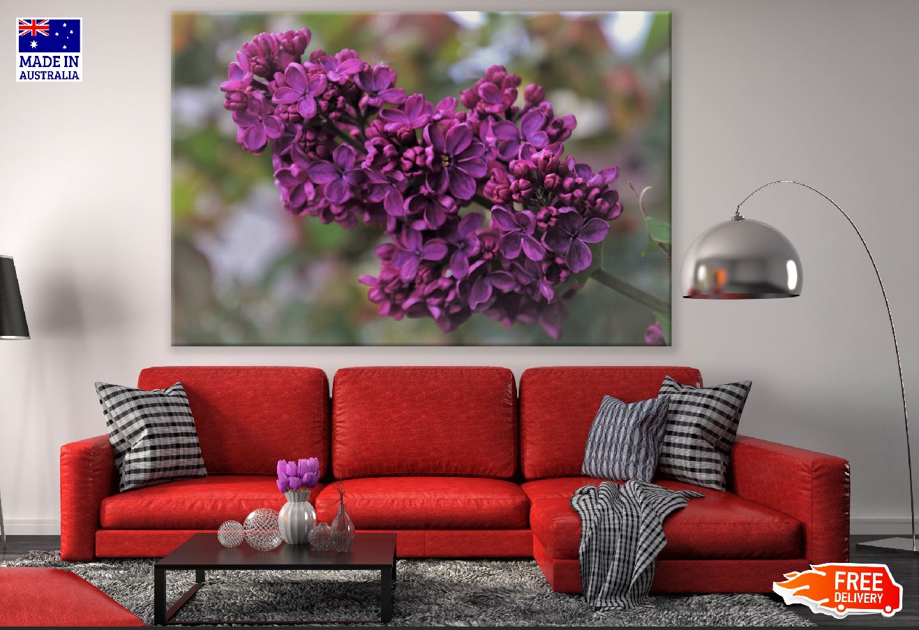 Purple Lilac Flowers Closeup Photograph Print 100% Australian Made