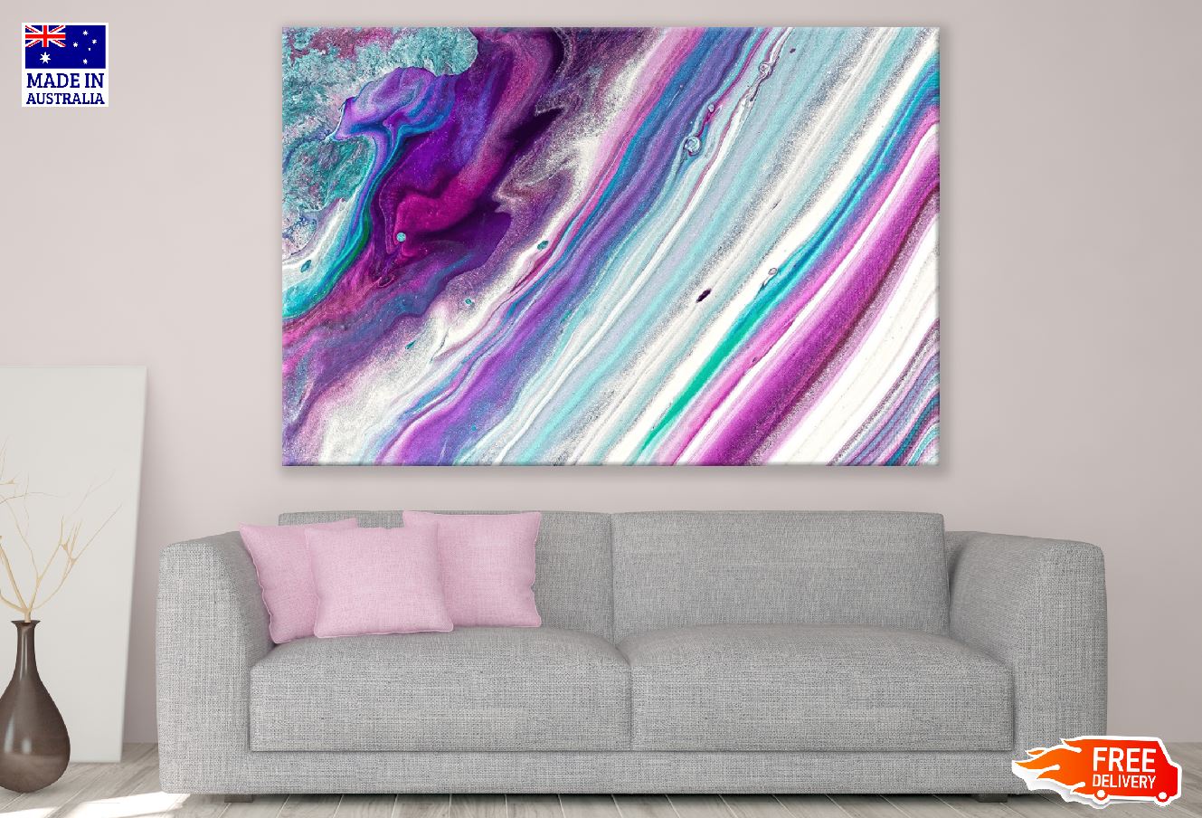Colorful Line Abstract Design Print 100% Australian Made