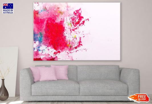 Red Blue & Pink Color Abstract Design Print 100% Australian Made