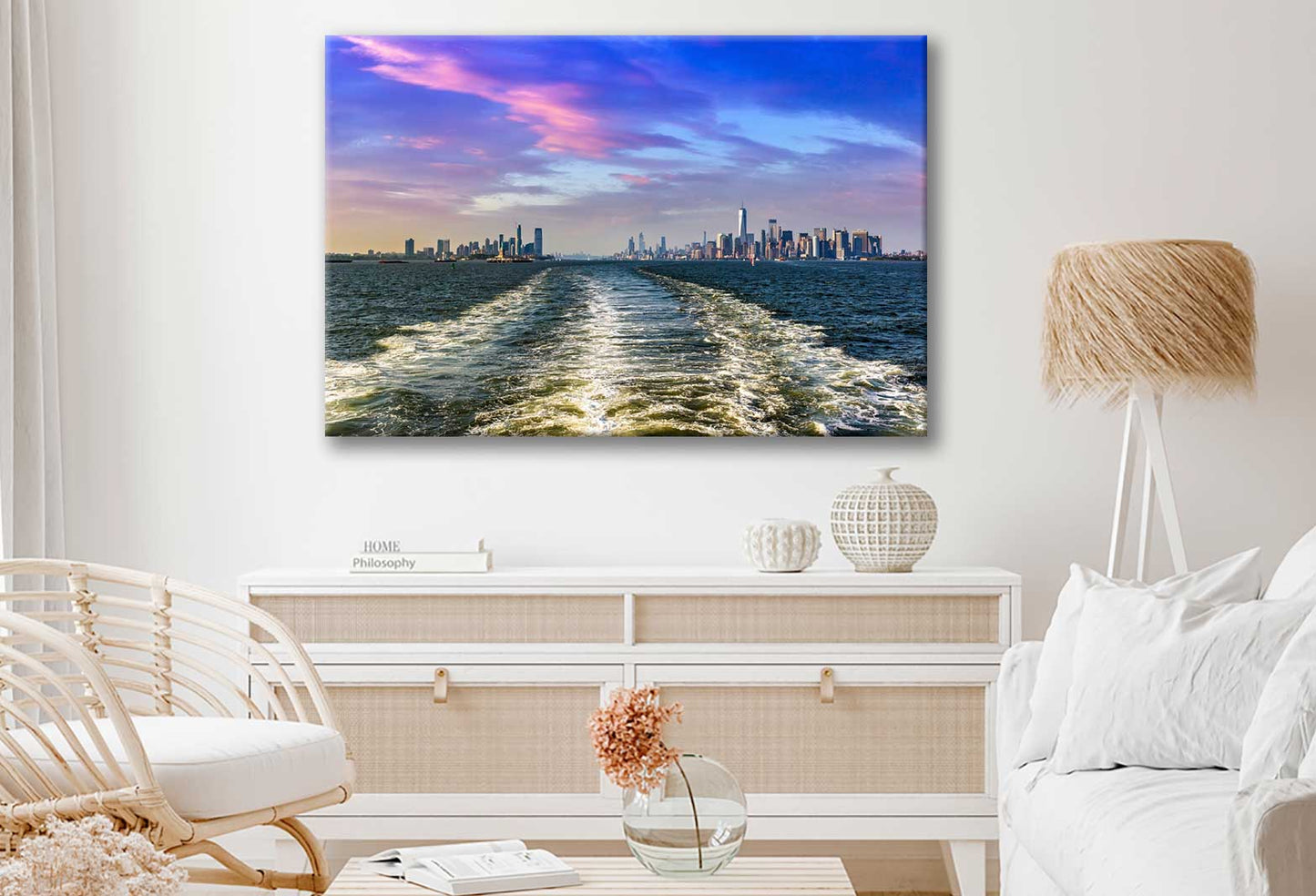 Bella Home London City Landscape Sunset View Print Canvas Ready to hang