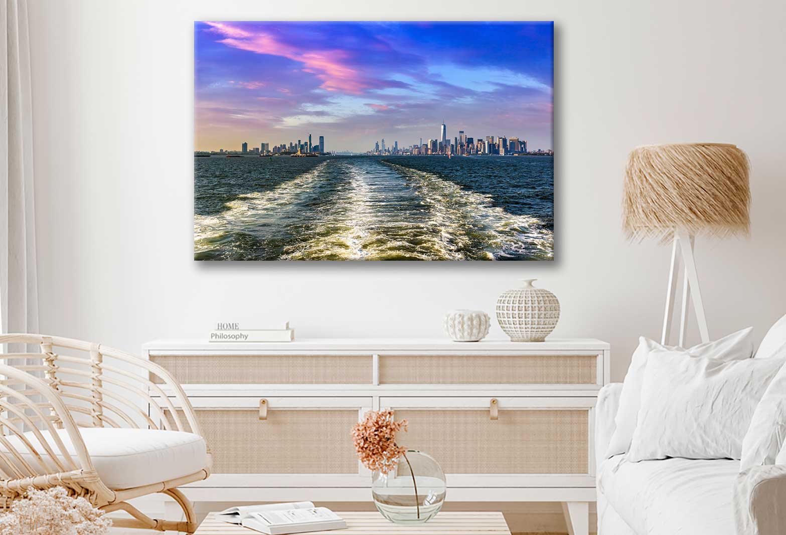 Bella Home London City Landscape Sunset View Print Canvas Ready to hang