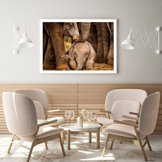 Elephants Closeup Photograph Home Decor Premium Quality Poster Print Choose Your Sizes