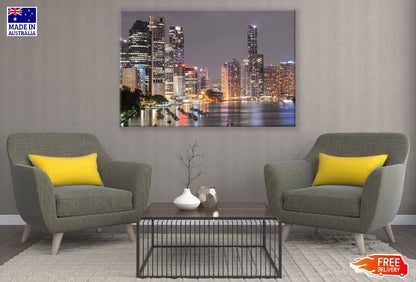 Southbank Brisbane, Australia Night View Print 100% Australian Made