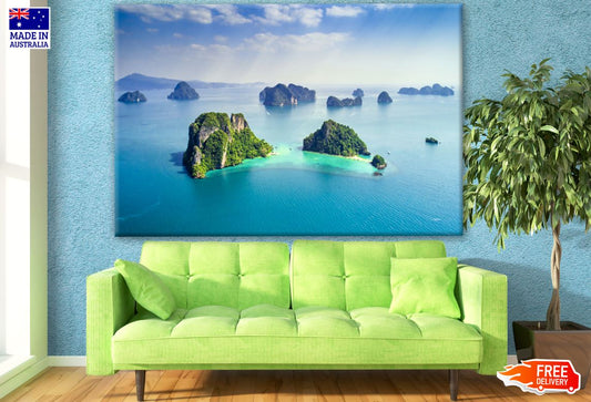 Green Islands & Beach of Koh Yao Noi, Phuket, in Thailand Photograph Print 100% Australian Made