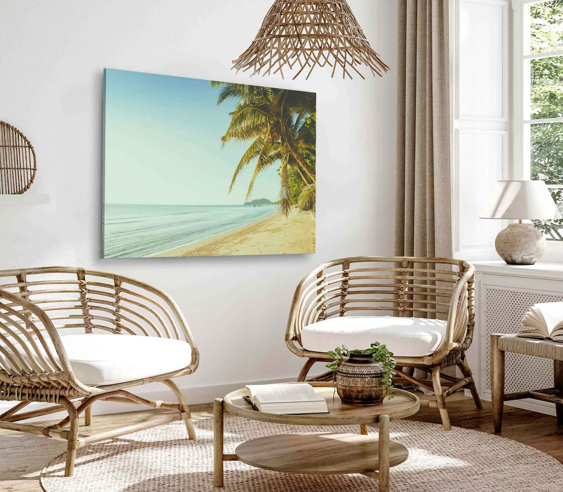 Bella Home Palm Trees Near Chao Lao Beach Print Canvas Ready to hang