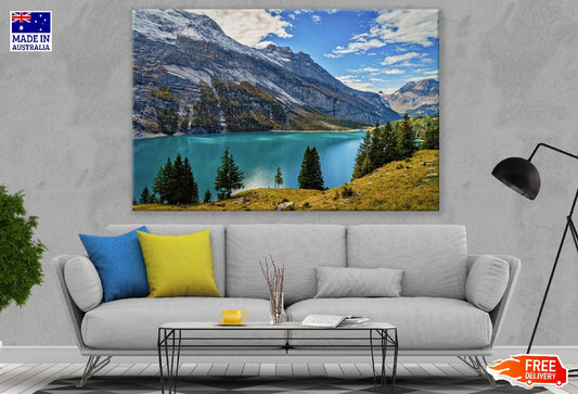 Oeschinen Lake Lake in Switzerland Photograph Print 100% Australian Made