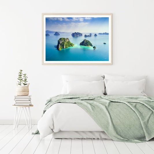 Islands on Sea Scenery Photograph Home Decor Premium Quality Poster Print Choose Your Sizes