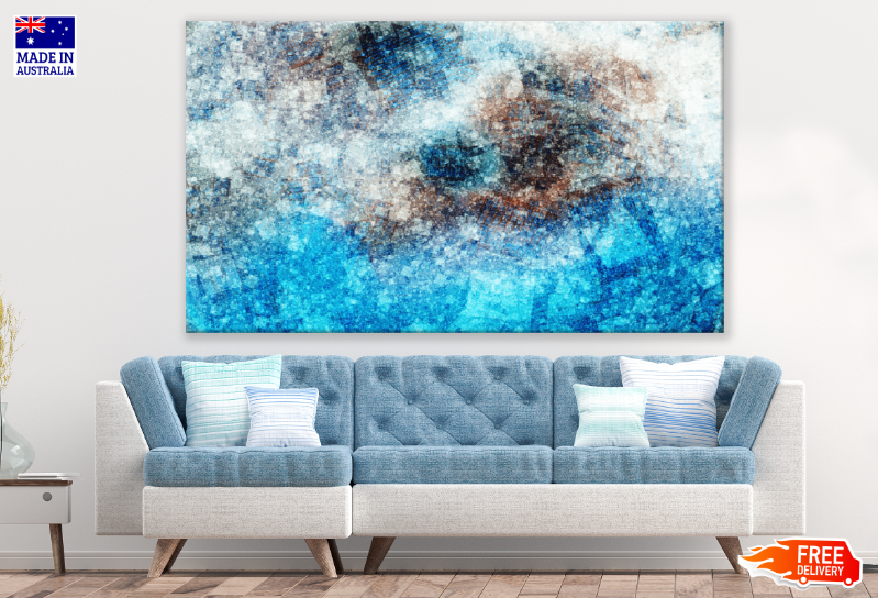 Blue Abstract Design Print 100% Australian Made