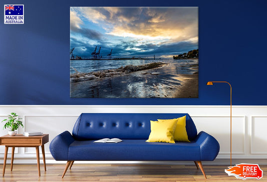 Hamburg Beach Clouds Sunset View Photograph Print 100% Australian Made