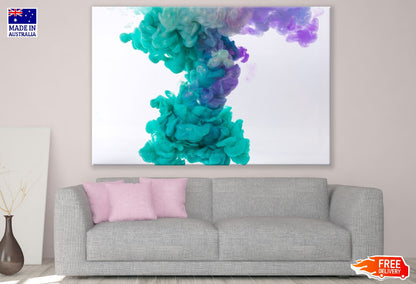 Green & Purple Smoke Abstract Design Print 100% Australian Made