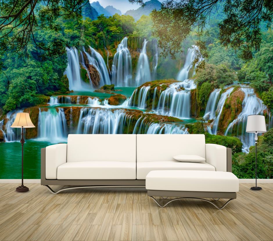 Wallpaper Murals Peel and Stick Removable Waterfall Scenery High Quality