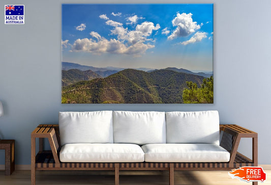 Mounatins Under Clouds Aerial View Photograph Print 100% Australian Made
