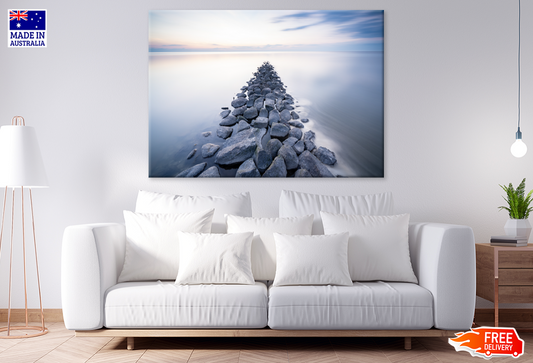 Rocks On Sea & Sky View Photograph Print 100% Australian Made