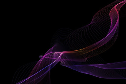 Purple Red & Blue Digital Lines Abstract Design Print 100% Australian Made