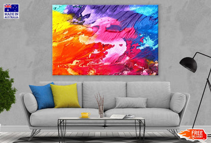 Red Blue & Yellow Abstract Design Print 100% Australian Made