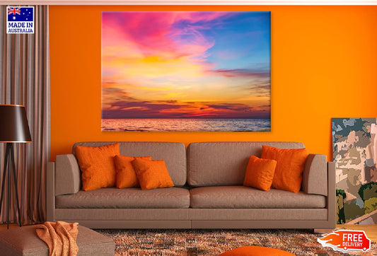 Tropical Sea Sunset with Sky View Photograph Print 100% Australian Made